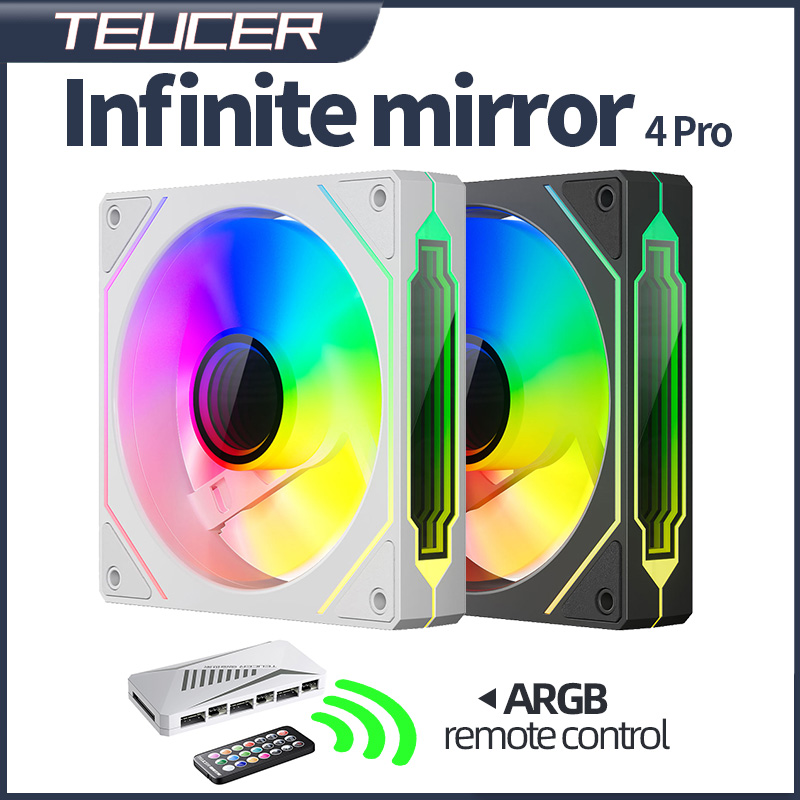 Pc Water Cooling - 温度制御装置-無限ミラー4pro pcケースファン、pwm水クーラー、cpu冷却、無制限スペース、リモコン、120mm