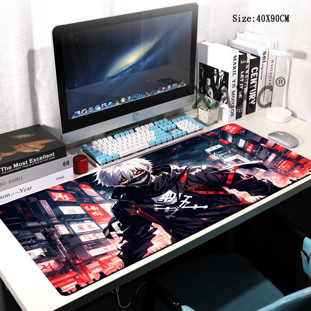 Pc Gaming Wallpaper - 新しいクールな壁紙柄のカネキ・ケンマウスパッド、オフィスPCキーボードマット、ノートパソコンゲーム用HDマウスパッド、日本アニメ東京喰種の大型デスクマット