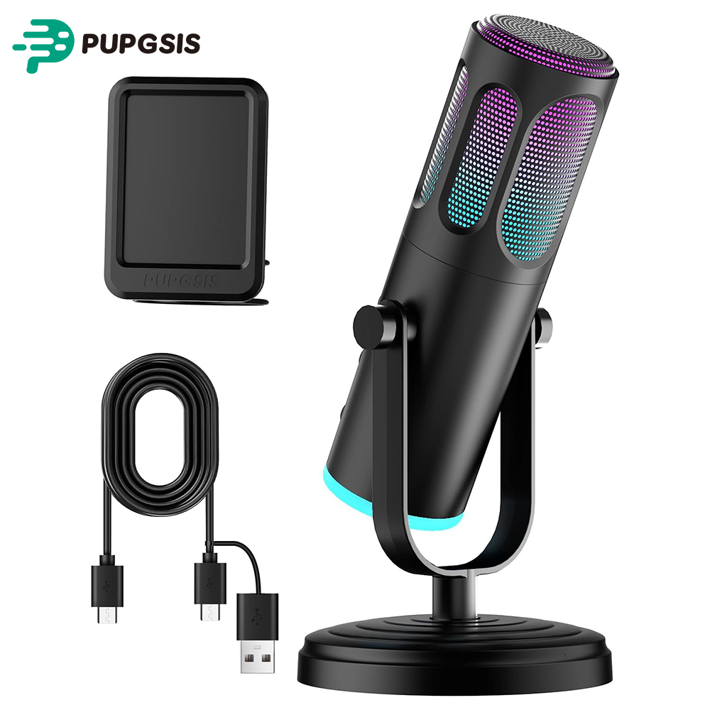 Pc Gaming Discord - PUPGSIS USB PC マイク、Mac&Windows でのストリーミング、ポッドキャスト、Twitch、YouTube、Discord 用のゲーミングマイク、コンデンサー録音マイク