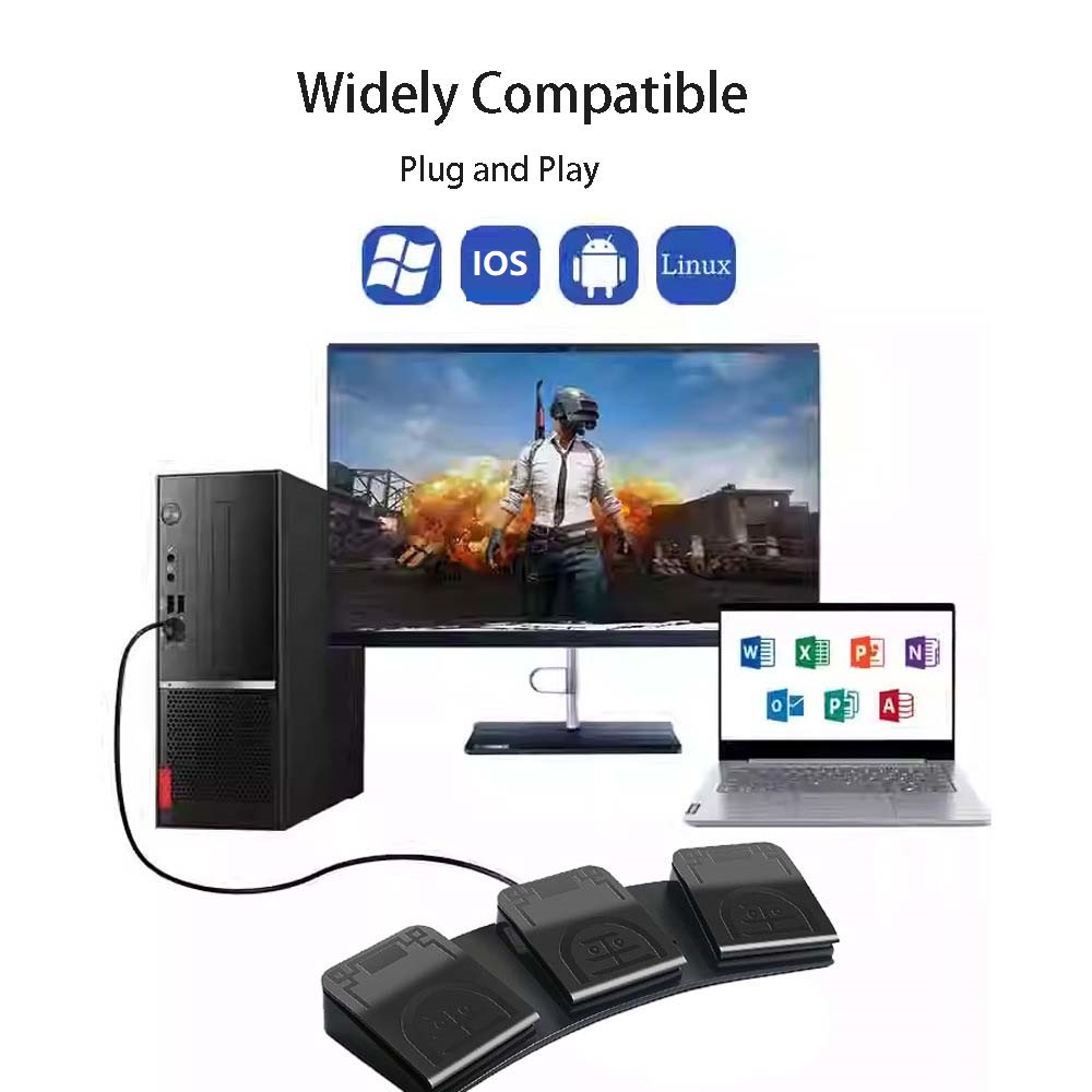 Usb Foot Pedal Gaming - MIDI USB フットペダル コントロール スイッチ PC