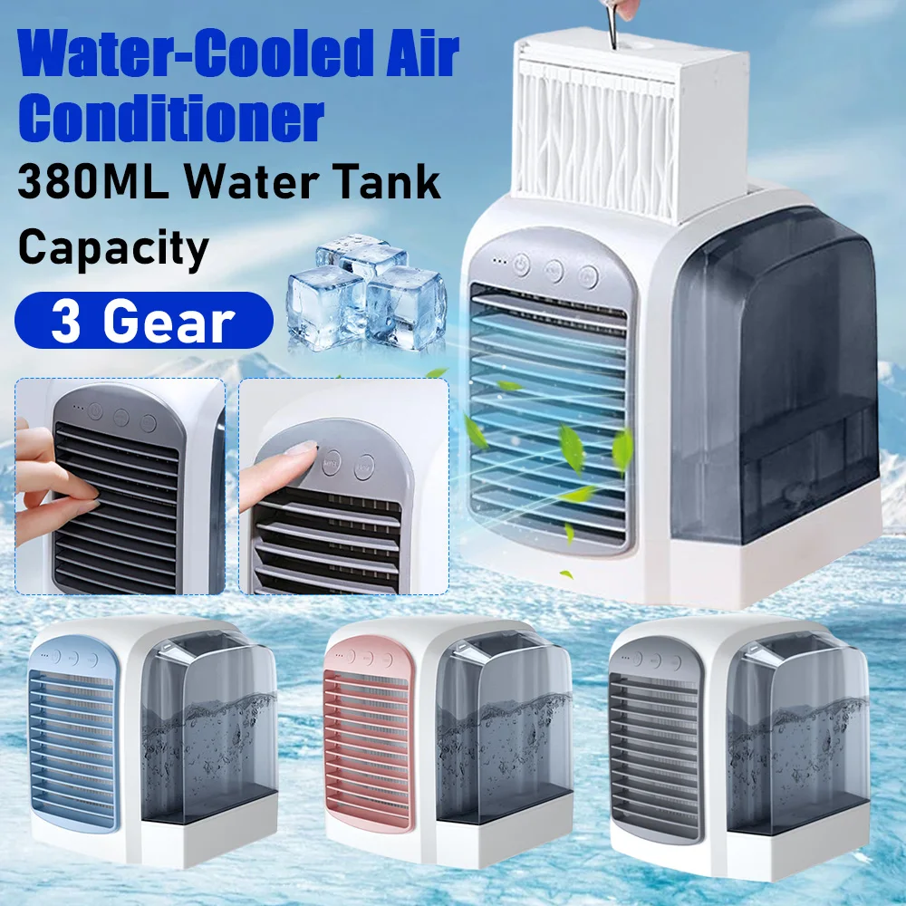 Pc Water Cooling - 水冷式エアコン パーソナルミニエアコン 3段階風量調整 エアコンクーラー 380mlタンク 家庭用/オフィス用ミニエアコン