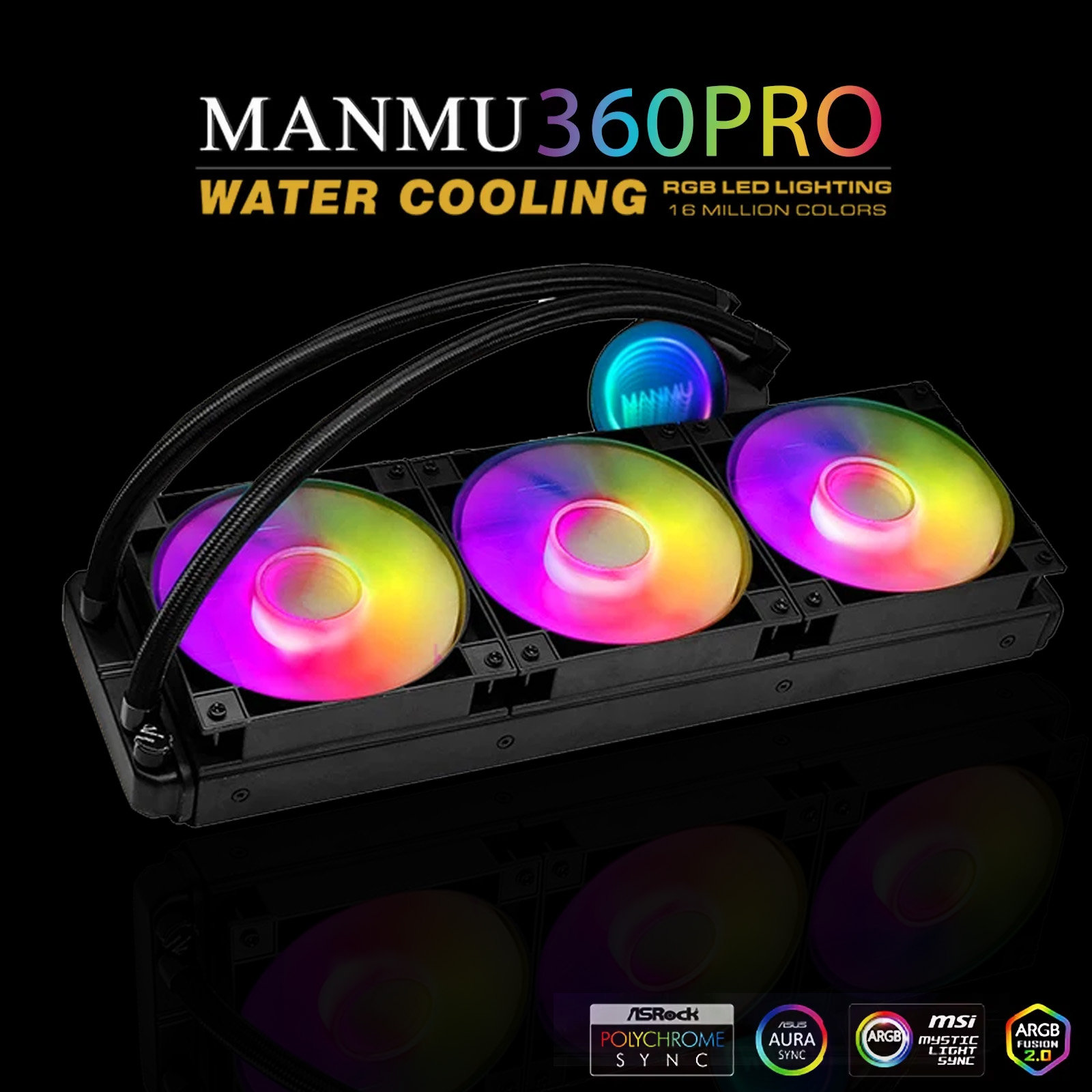 Pc Water Cooling - MANMU 360mm CPU水冷クーラー AM4 CPU水冷クーラー PC冷却コンピューター一体型液体クーラー