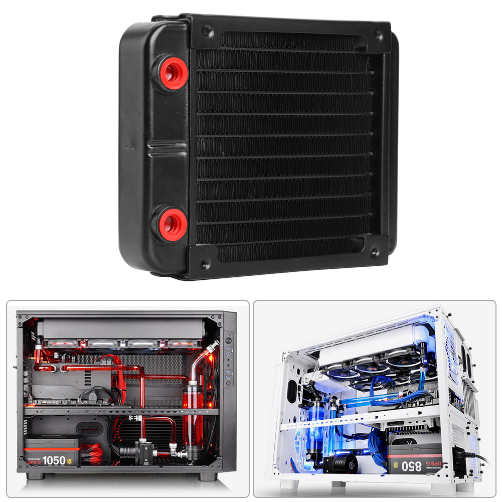 Pc Water Cooling - 120 ミリメートル水冷ラジエーター G1/4 スレッドアルミ熱交換器ラジエーター 10 パイプコンピュータ