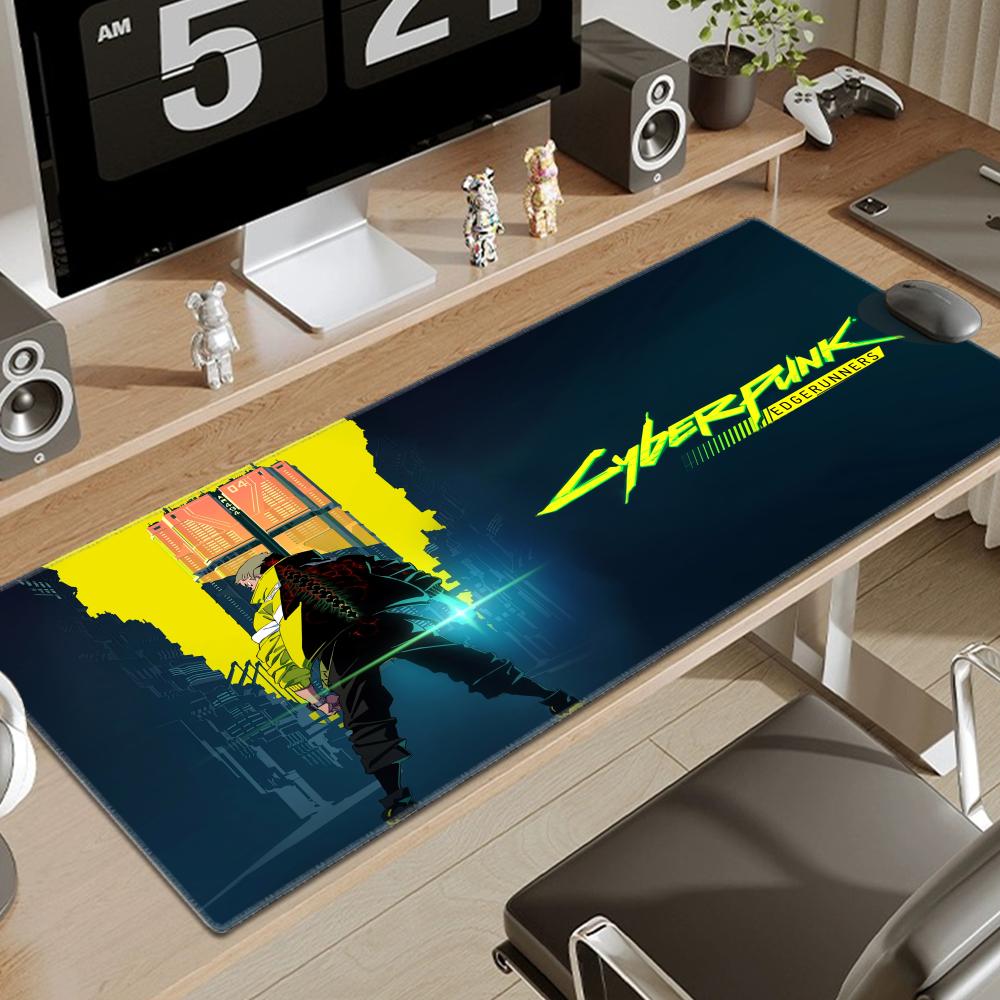 Pc Gaming Wallpaper - HD 印刷新しい壁紙 C_cyberpunk E_edgerunners マウスパッド滑り止めマウスパッドコンピュータゲーマー LockEdge