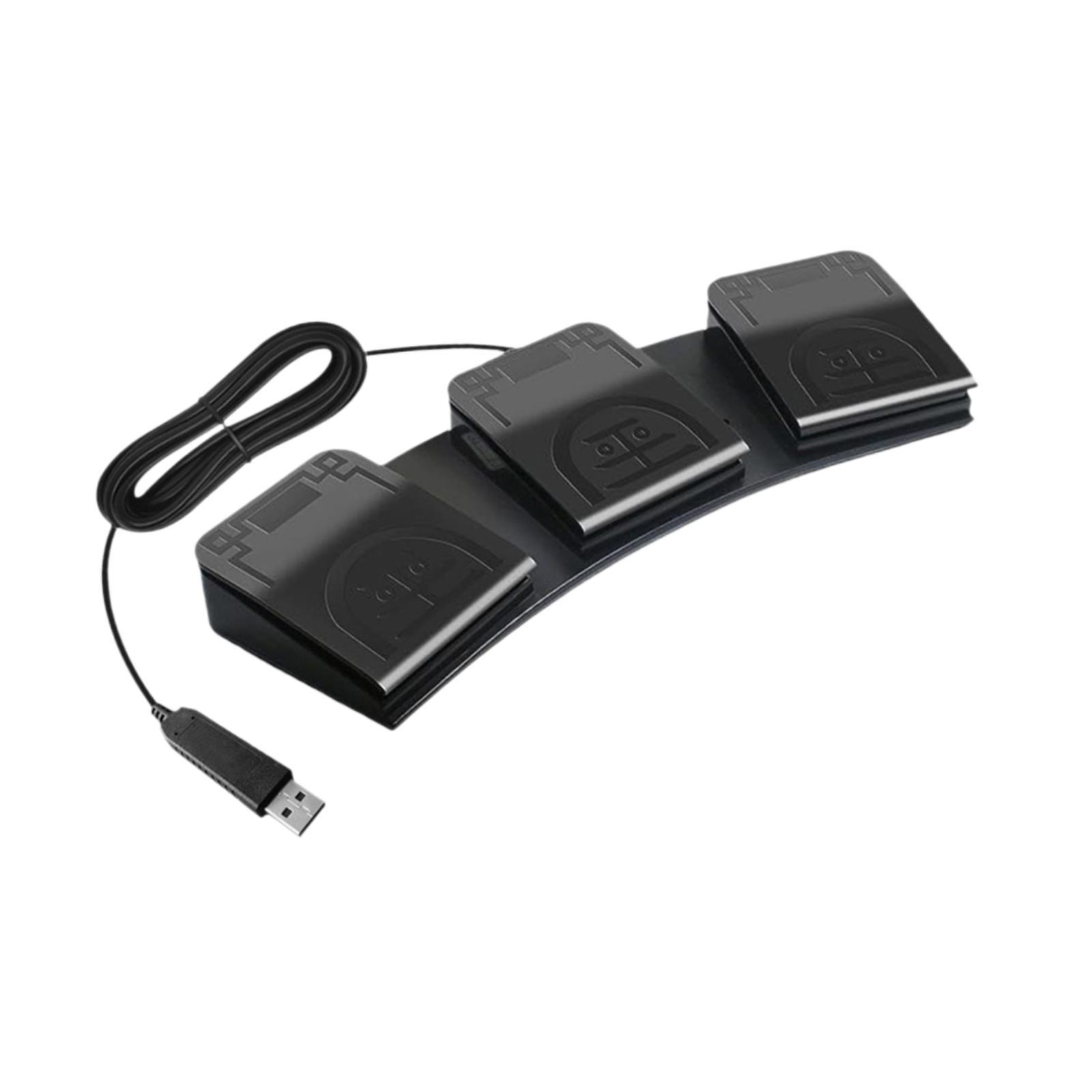 USBトリプルフットスイッチペダル交換用3キー3ペダル、ノー - Usb Foot Pedal Gaming のレビューと価格