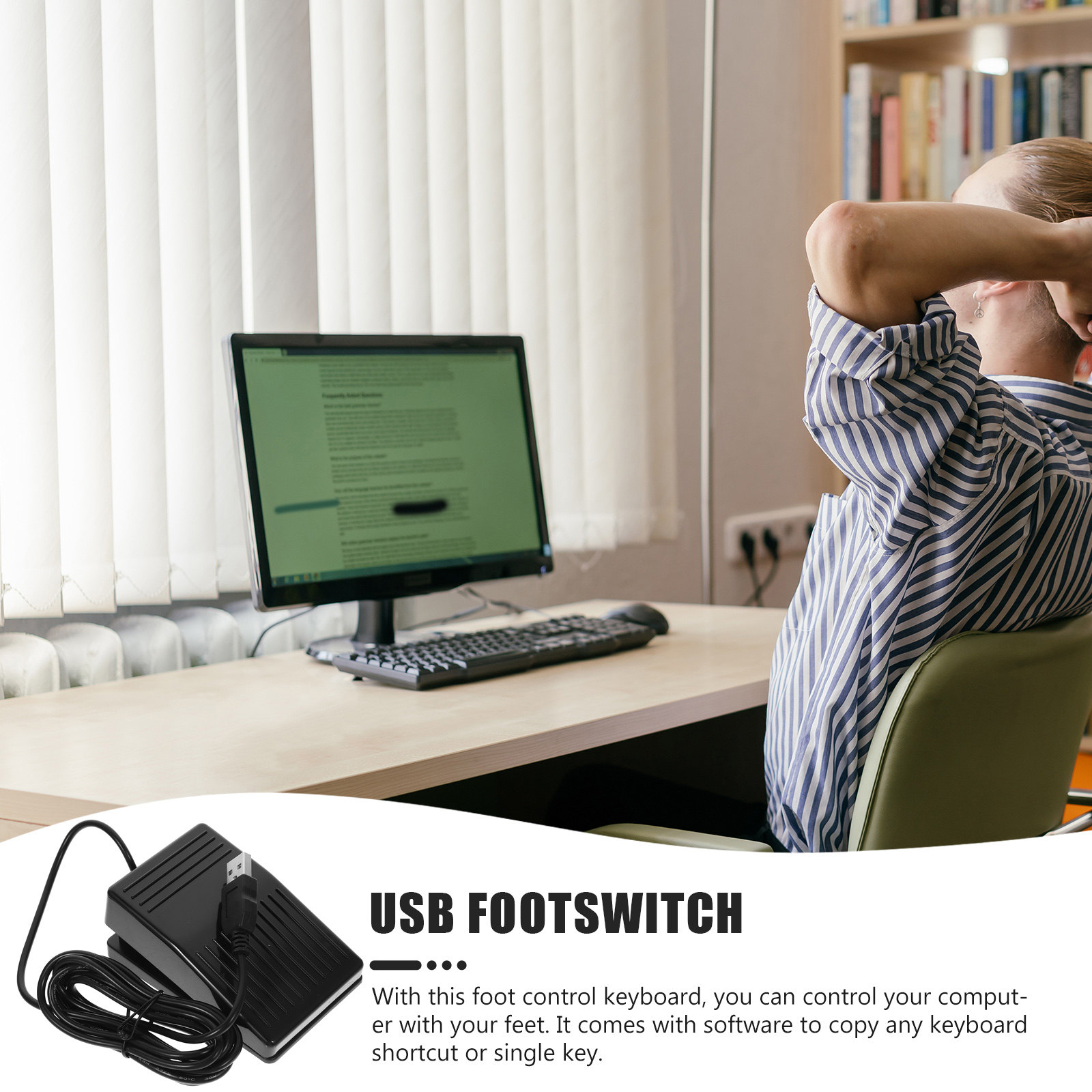 USBフットスイッチ シングルペダル プログラム可能なフット - Usb Foot Pedal Gaming のレビューと価格