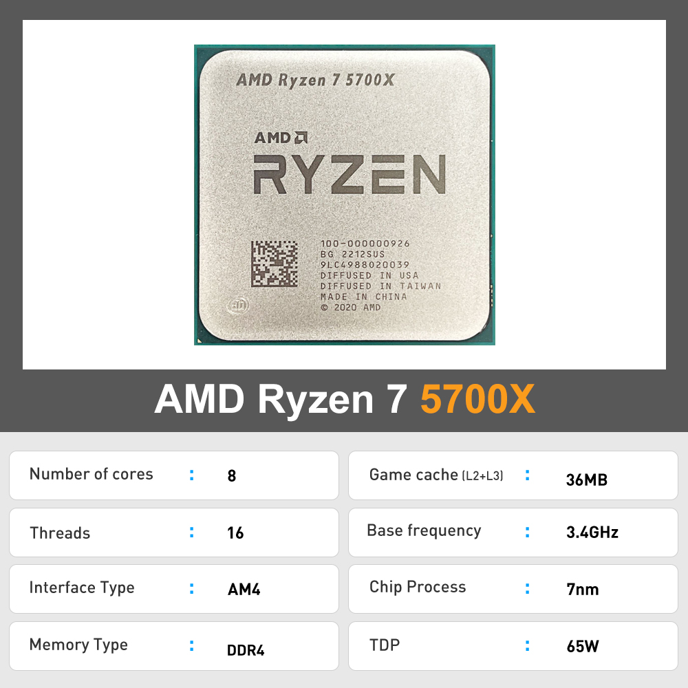 AMD Ryzen 7 5700x 新品 8コアCPU 16 - Amd Cpu Ryzen 7 のレビューと価格