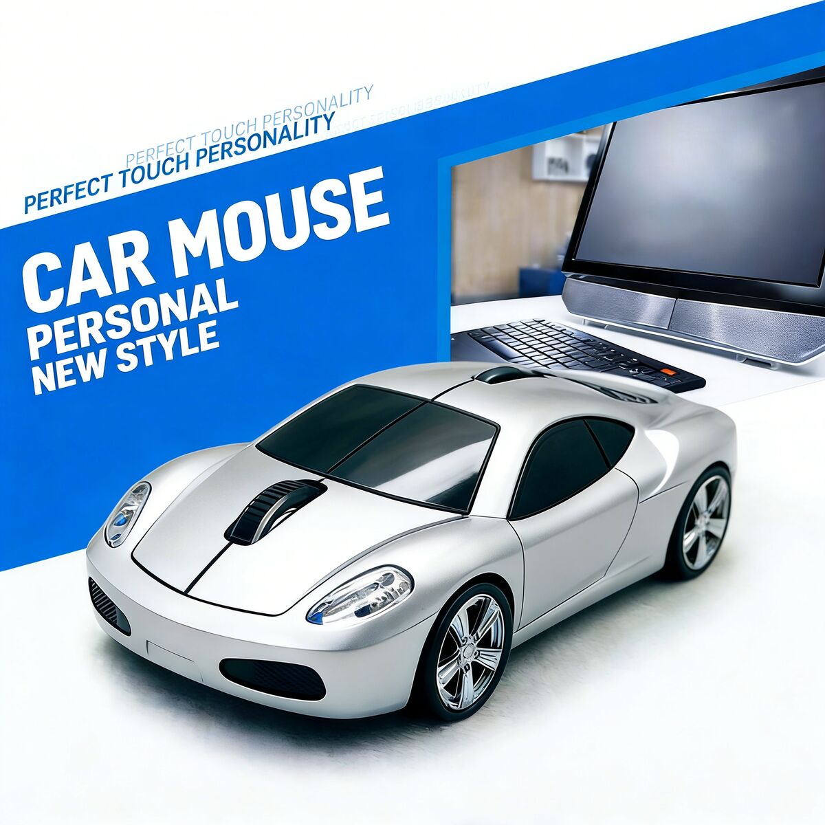 人間工学に基づいたワイヤレススポーツカーマウス USB 光学 - Pc Gaming X3D のレビューと価格