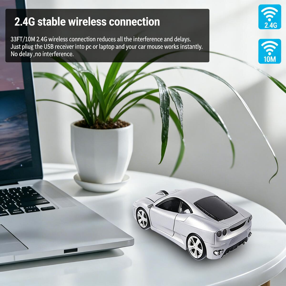 人間工学に基づいたワイヤレススポーツカーマウス USB 光学 - Pc Gaming X3D のレビューと価格