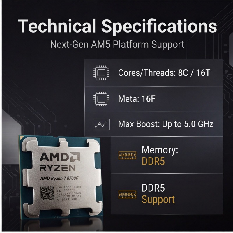 Ryzen 7 8700F プロセッサー 4NM製造プロセス - Amd Cpu Ryzen 7 のレビューと価格