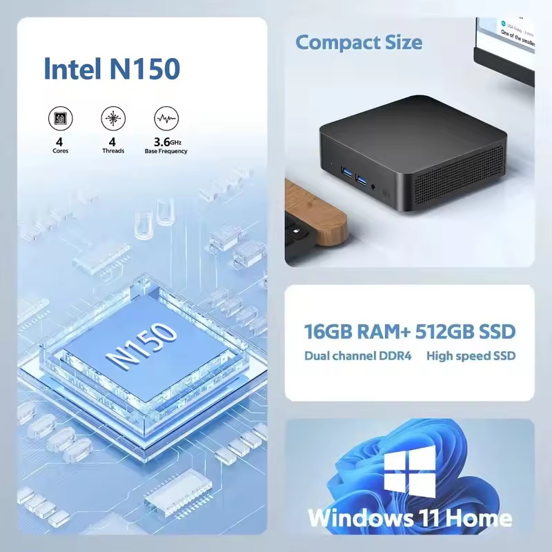 2026年 Intel N150搭載 ミニPC ポータブルコ - Pc Gaming Ram 32Gb のレビューと価格